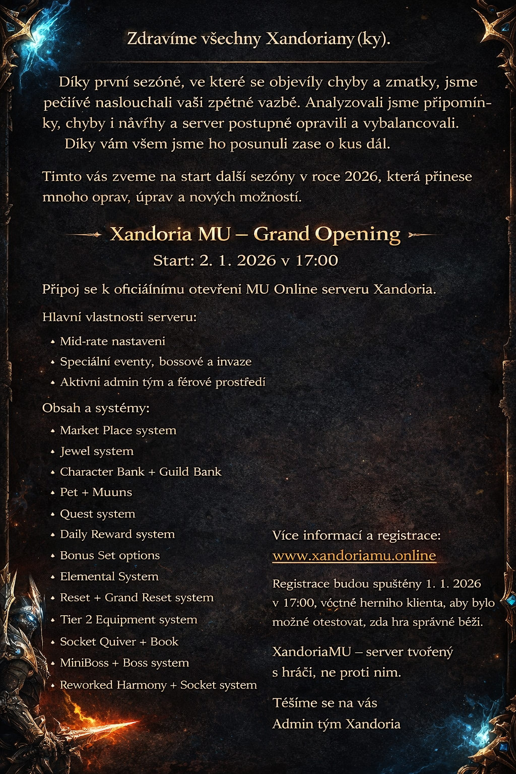 Xandoria MU &ndash; Grand Opening